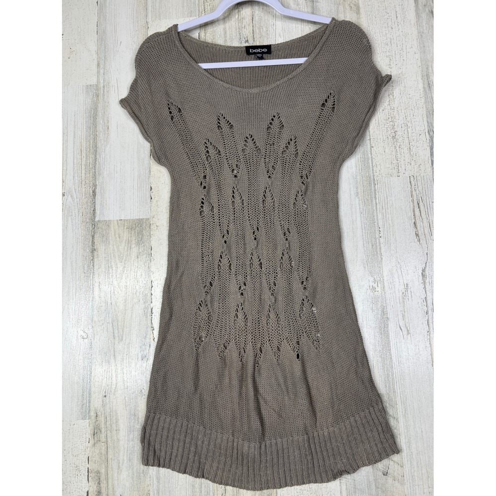Bebe Dress Women Open Weave Boho Fairycore Coquette Style